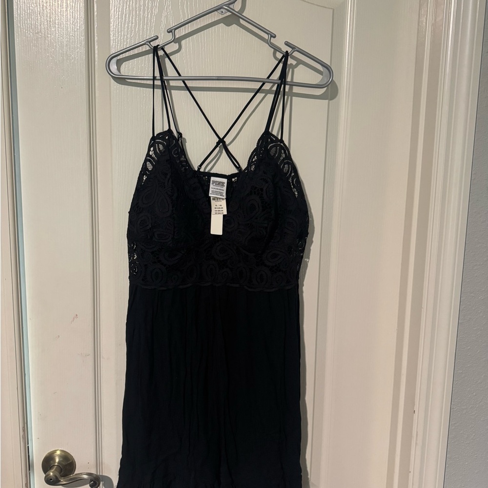PINK Victoria's Secret Black Lace Mini Dress